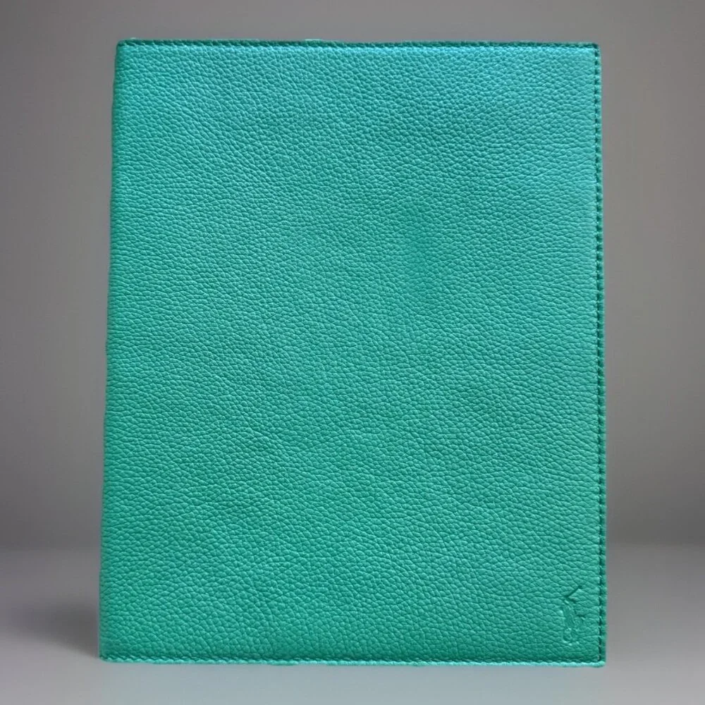 Polo Ralph Lauren Leather‎ Green Case For Ipad Or Tablet Media Case Embossed NWT