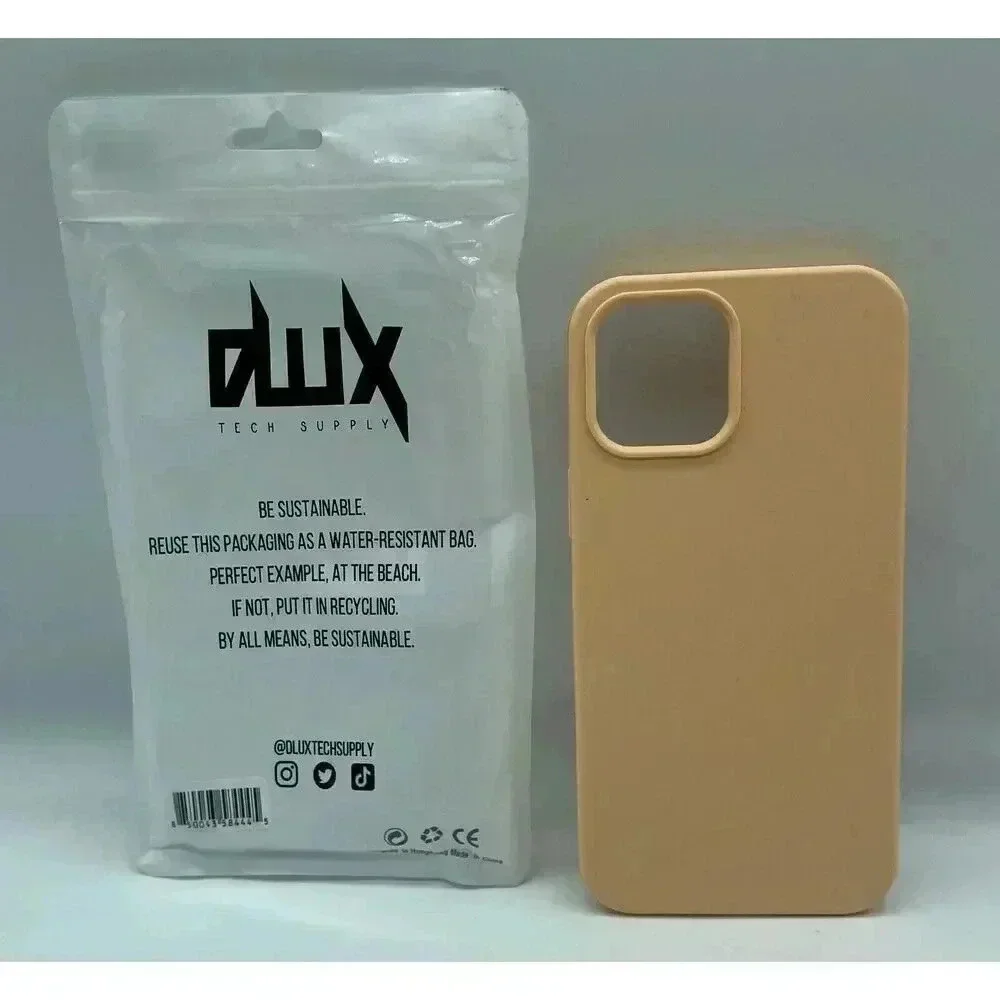 DLUX Peach Silicone Case For‎ iPhone 12 Pro Max Shockproof Anti-Scratch