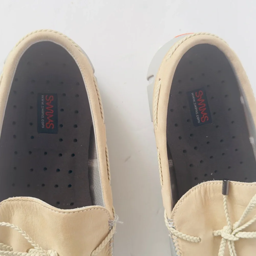 Swims Men's Beige and Light Gray‎ Boat Shoes
