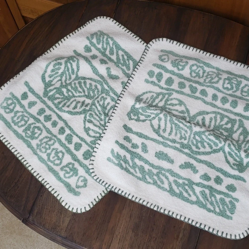 Vintage Bath Towel Wash Cloth Set