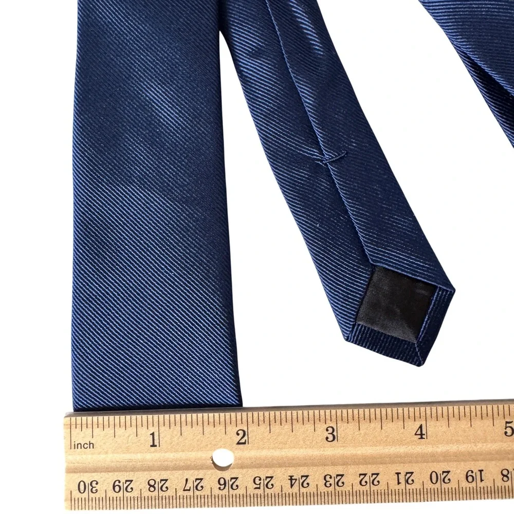 Crewcuts J.Crew Boys Necktie 100% Silk Navy Blue Twill Formal Wedding Tie 42