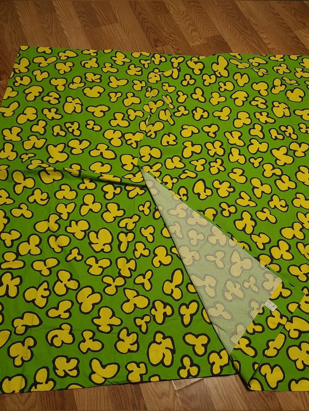 Vintage 1997 IKEA Curtains Modig Korn Anna Efverlund Acid Pop Green Yellow Set 2