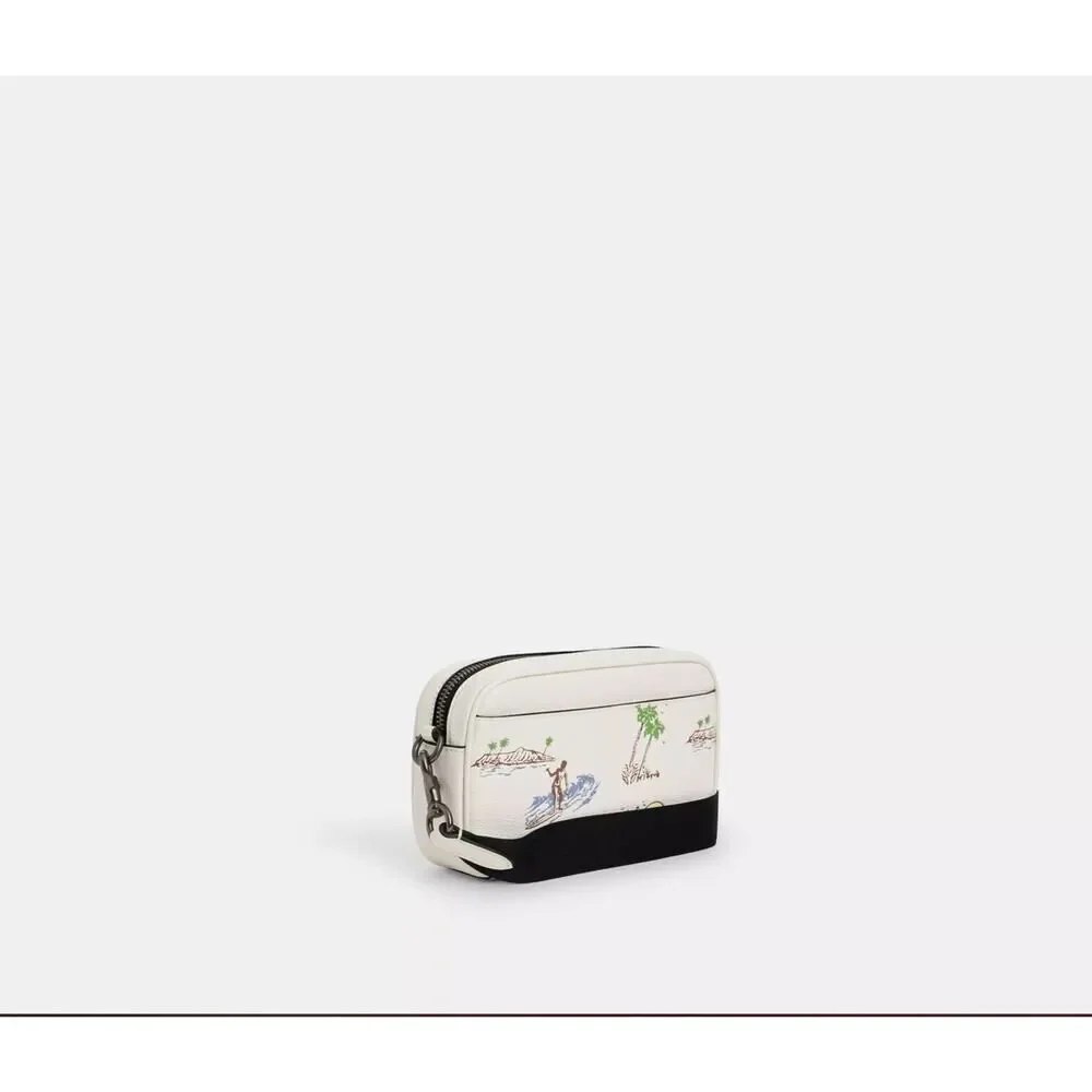 NWT COACH CBI35 Jayden Crossbody Bag Surf Print Refined Pebble Leather Chalk