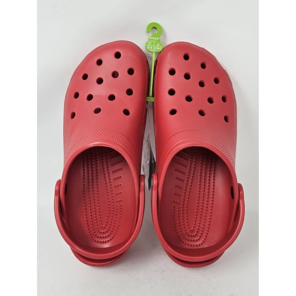 Crocs Classic Slip-On Sandals, Varsity Red, Men's Size 11M, 10001-6WC, NEW!