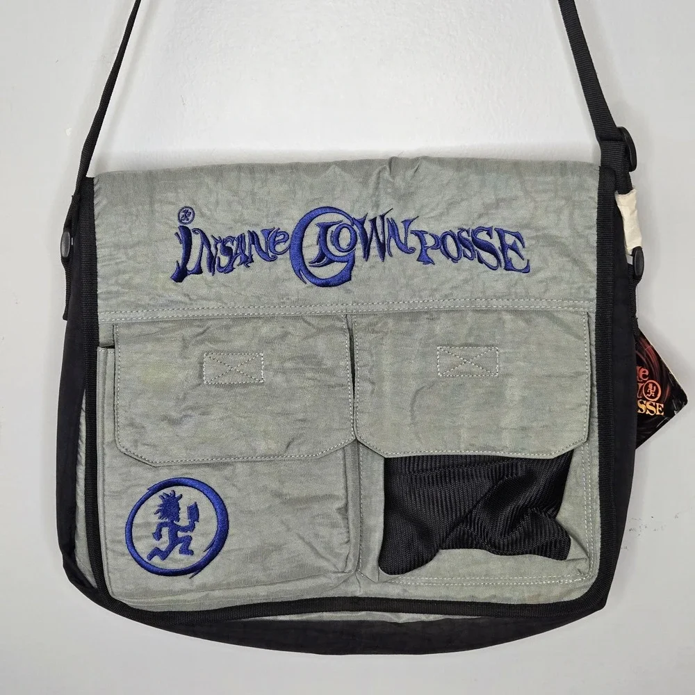 Vtg ICP Y2K 2005 Insane Clown Posse‎ laptop Messenger Bag Juggalo Hatchetman