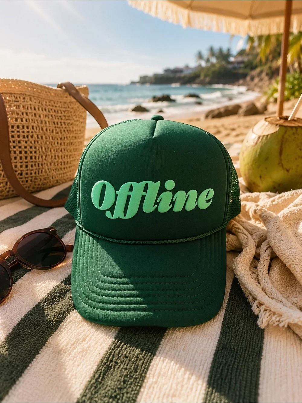 Ulta Beauty green trucker