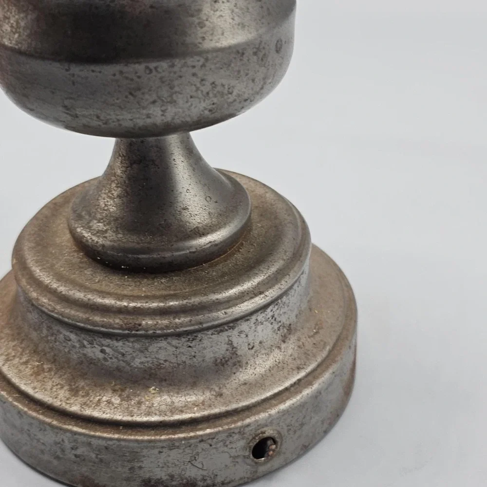 Vintage Nickle Plated Oil Lamp Converted Not Working Parts & Repair Rusty