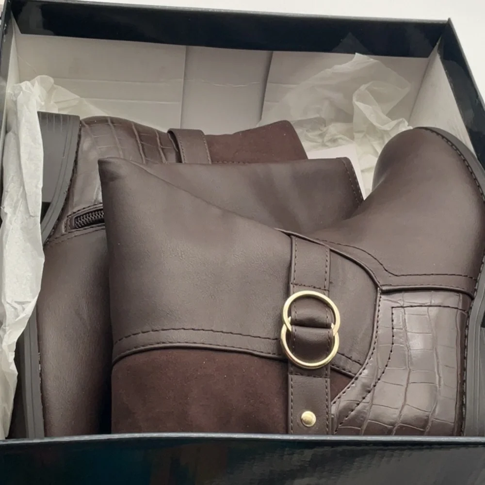 Karen Scott Women's‎ Brown Over the Knee Boots