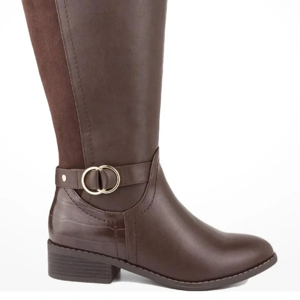 Karen Scott Women's‎ Brown Over the Knee Boots