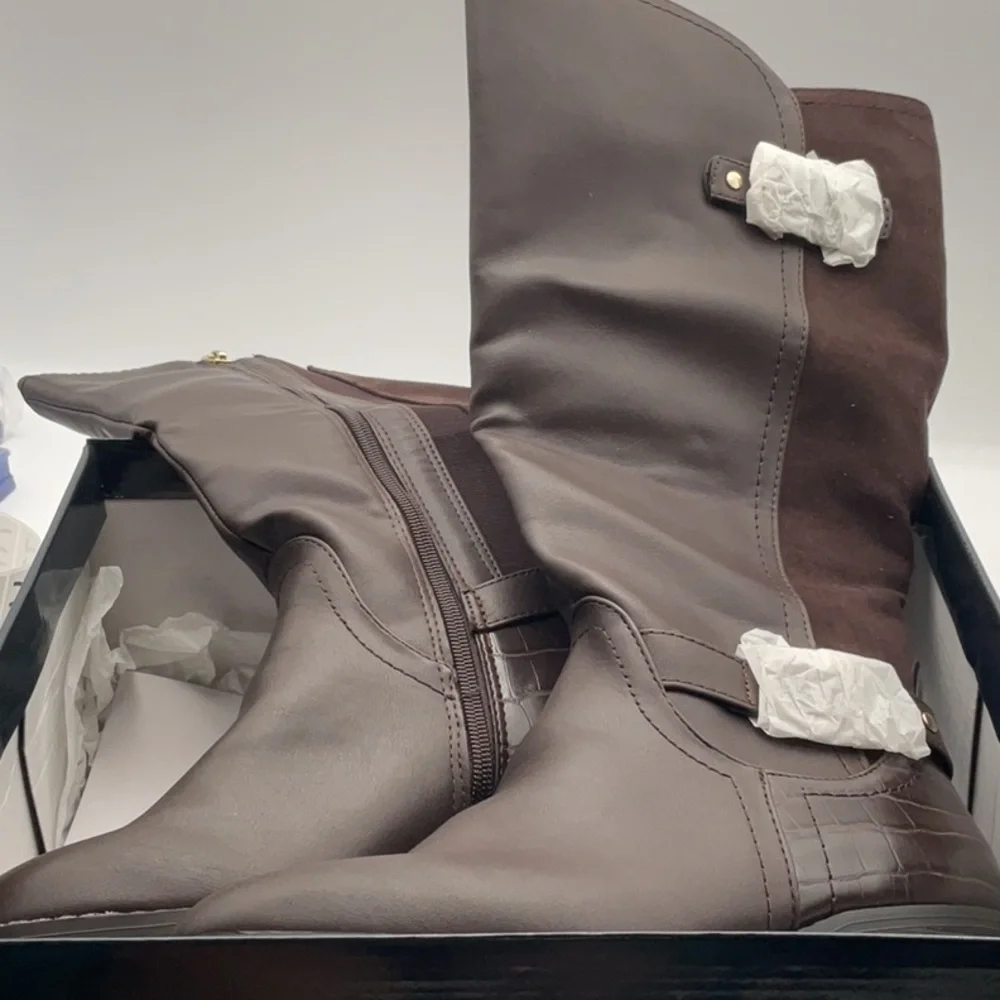Karen Scott Women's‎ Brown Over the Knee Boots