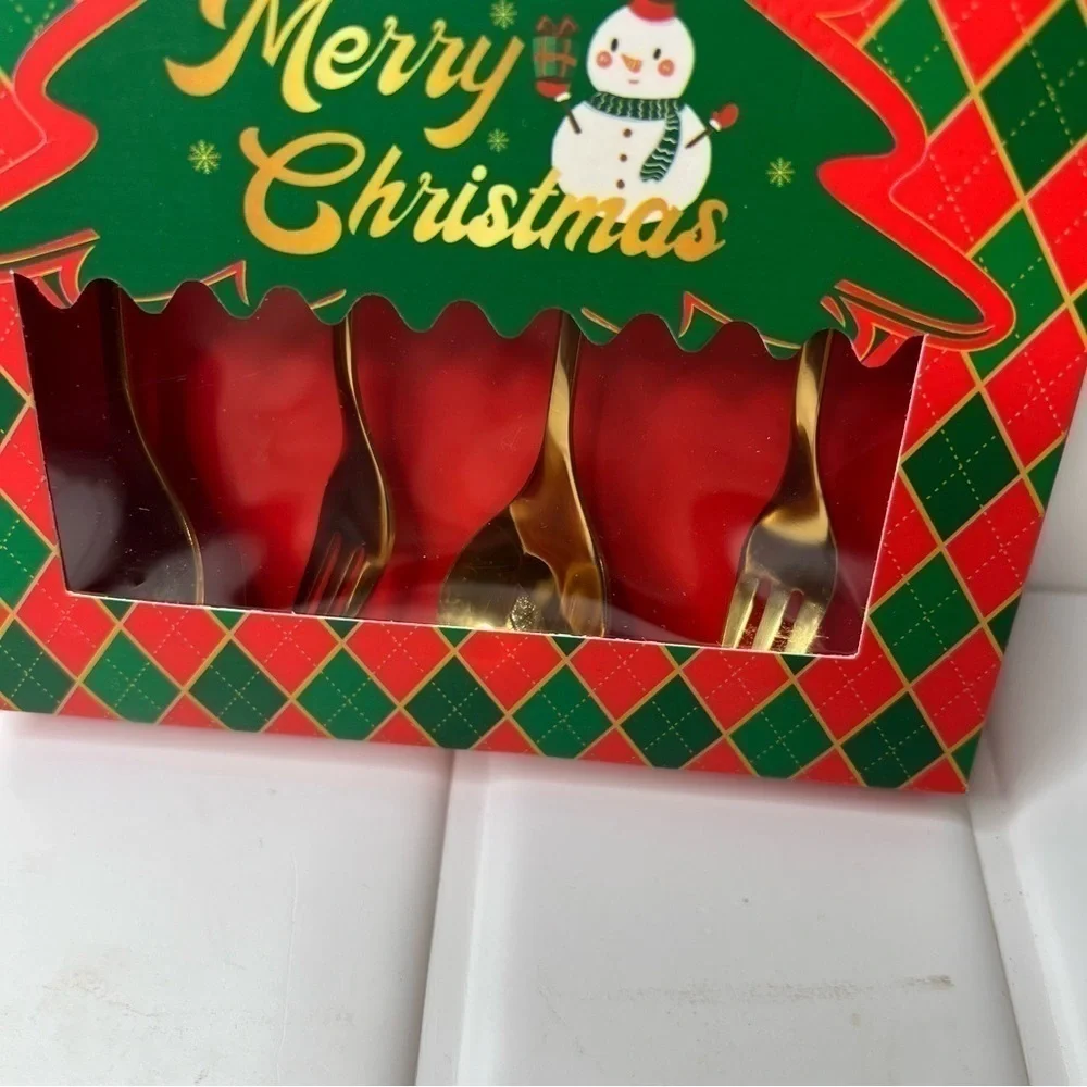 Christmas Dinner Serving Utensils 2 Spoons 2 Forks