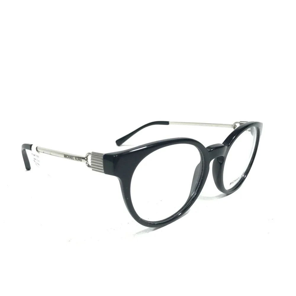 Michael Kors Eyeglasses Frames MK4048 Kea 3163 Black Silver Round 51-19-135