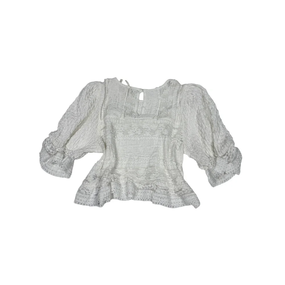 Anthropologie white lace
