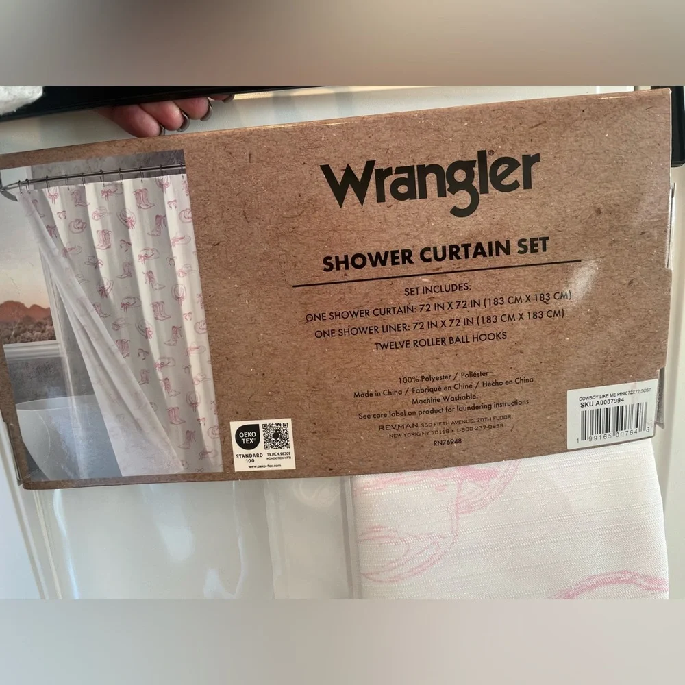 Wrangler pink roller curtain