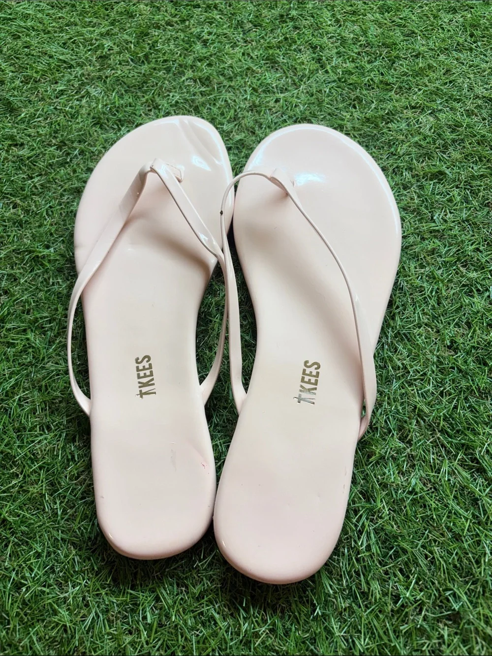 TKEES Nude Pink Jelly Thong Sandals
