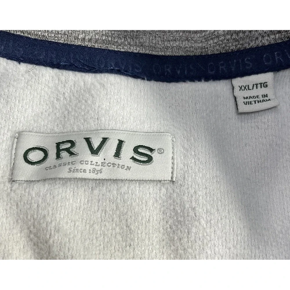 Orvis Classic Collection Full Zip Jacket Men's Size 2XL Gray Long Sleeve Jacket