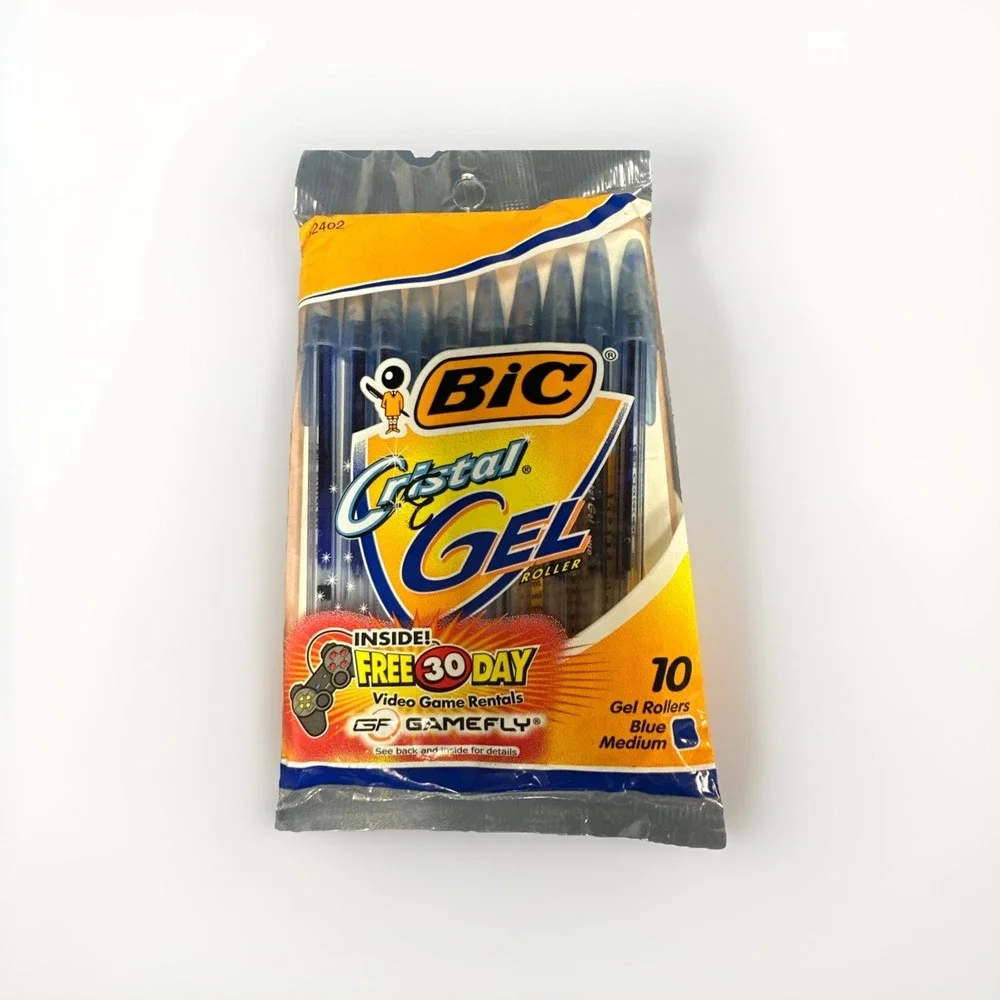 Vintage 2004 Bic - Cristal Ball Point Pens -‎ Medium Blue  10-Pack - New