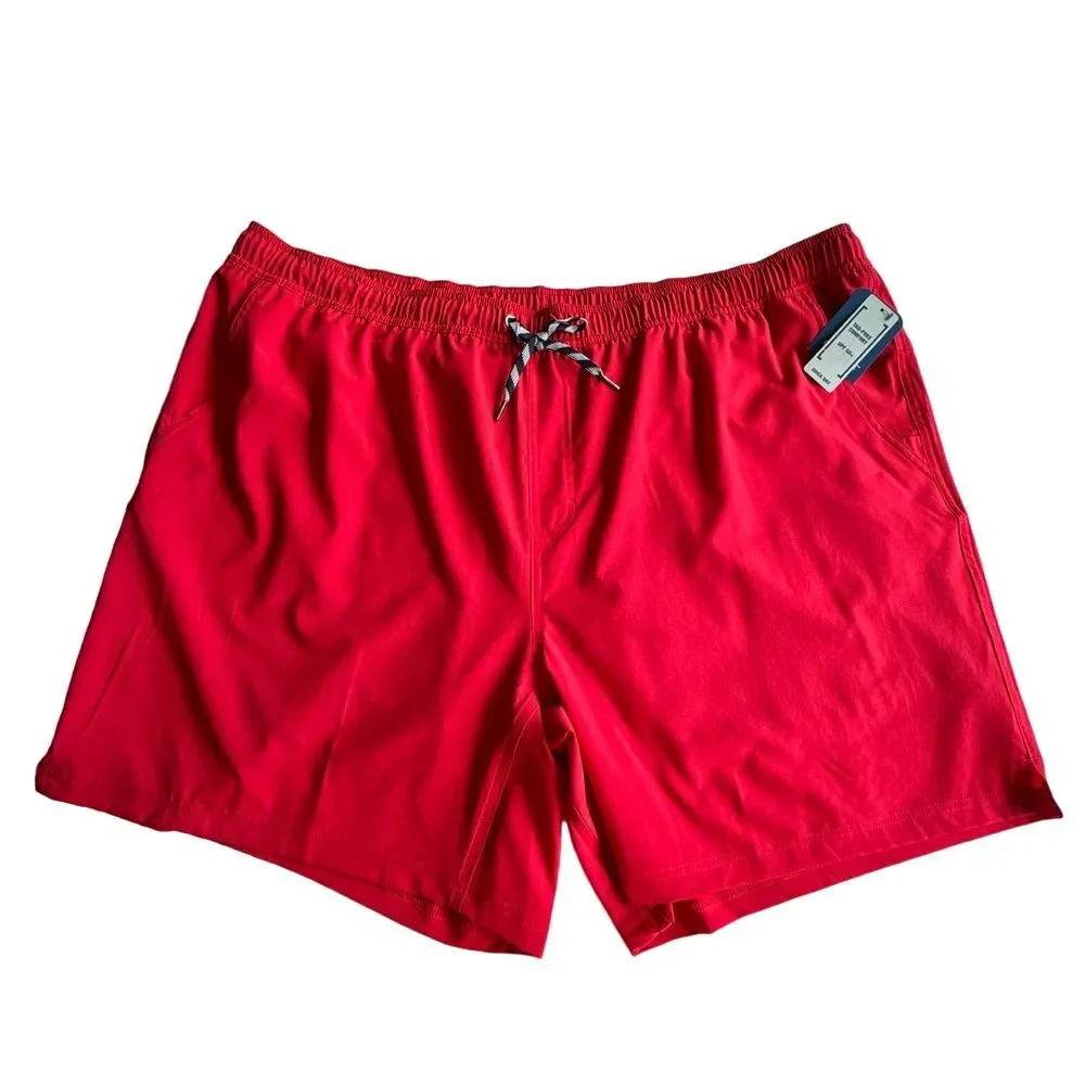 George Jammer Swim Shorts Mens 3XL Red Athletic Trunks Relaxed Fit‎ Liner NEW