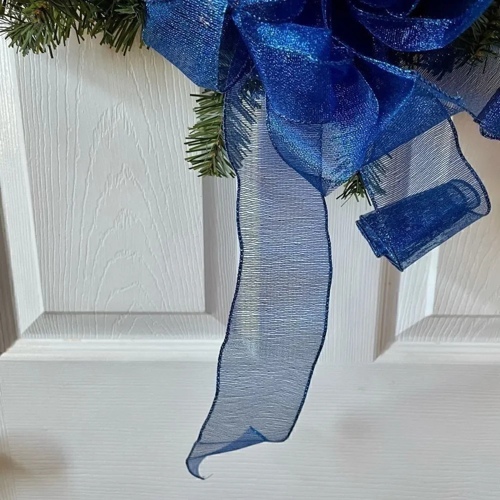 Handmade by KAT blue wreath strands