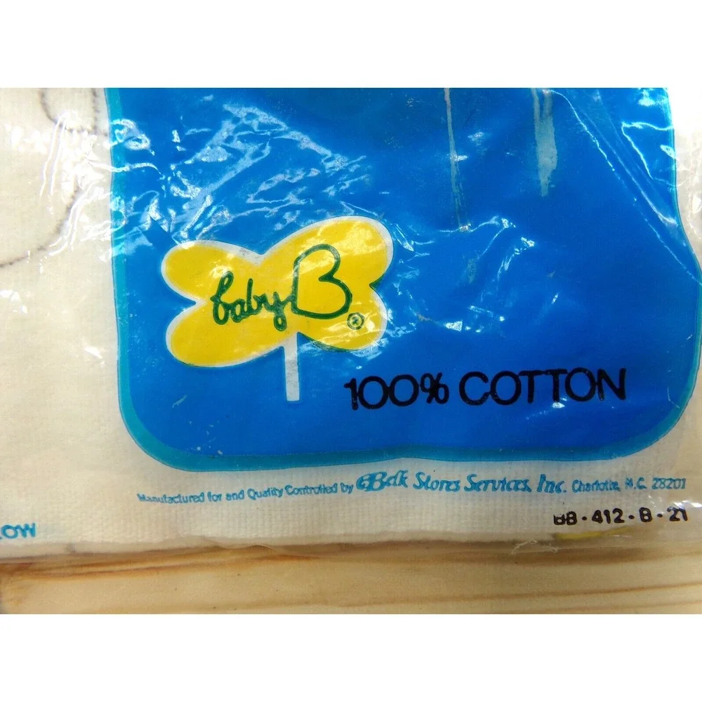 Vintage Baby B Receiving Blankets Angels Made for Belk Stores New Sealed‎ 26x34