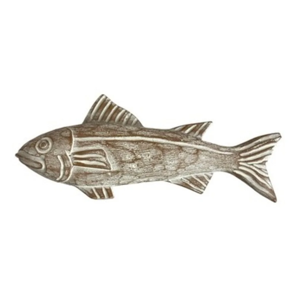 Vintage Distressed Plastic Fish Figurine Marine Decor 14” Collectible Statue