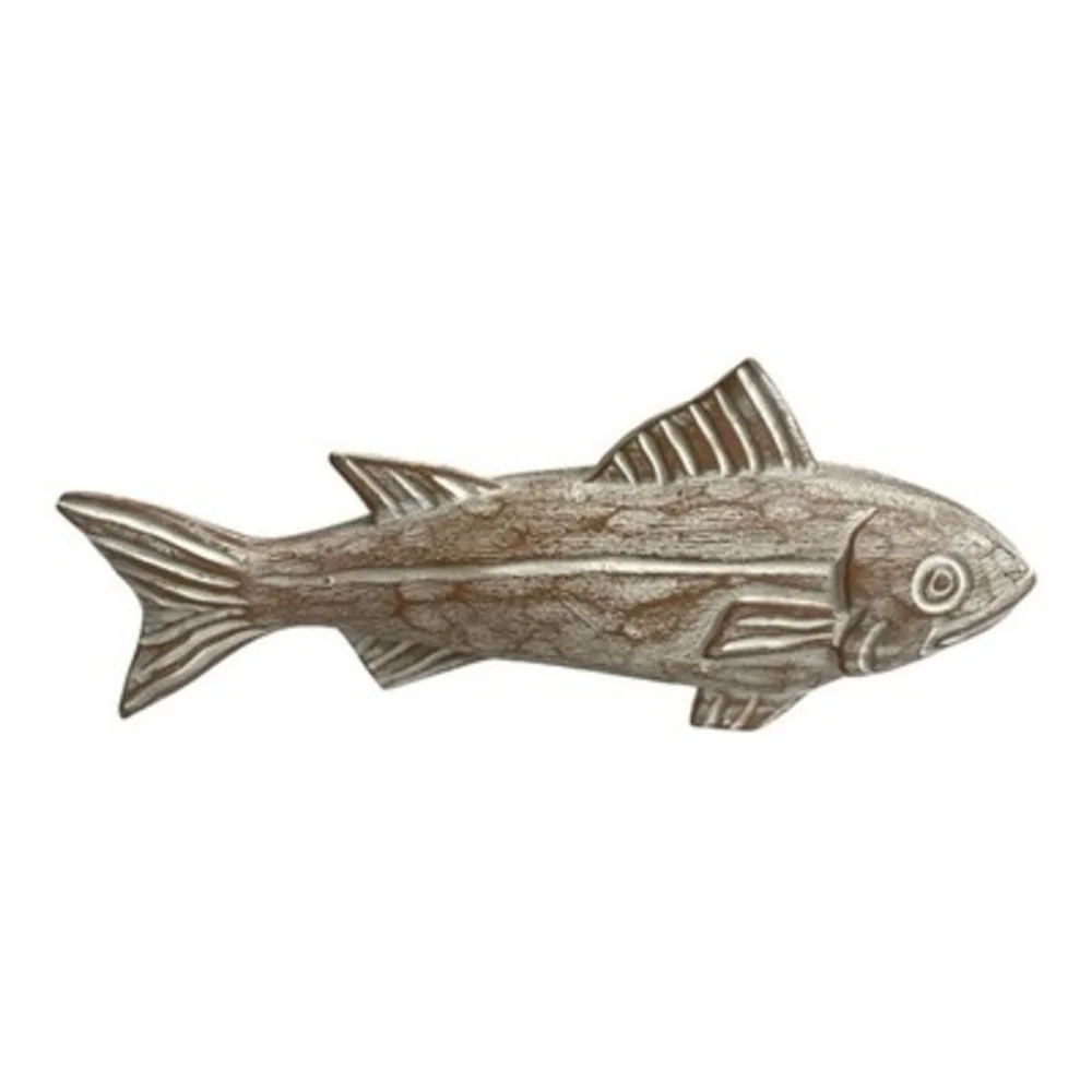 Vintage Distressed Plastic Fish Figurine Marine Decor 14” Collectible Statue