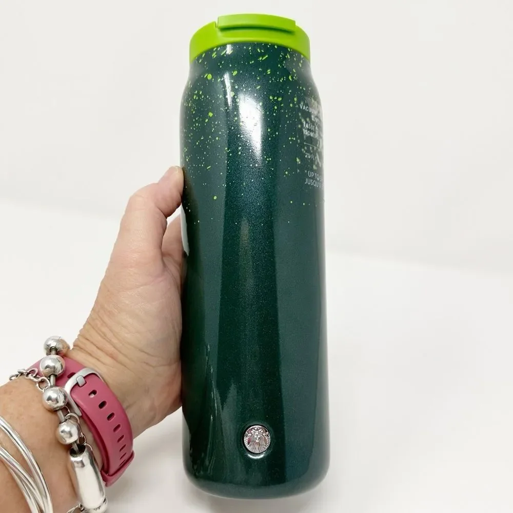 STARBUCKS LIMITED EDITION STAINLESS STEEL‎ GREEN SPECKLE TUMBLER NWT