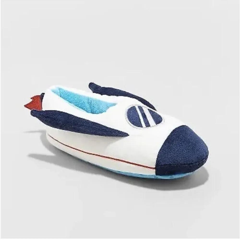 Rocket Spaceship Cat & Jack Slippers NWT Kids‎ Boys Size Sz 2/3