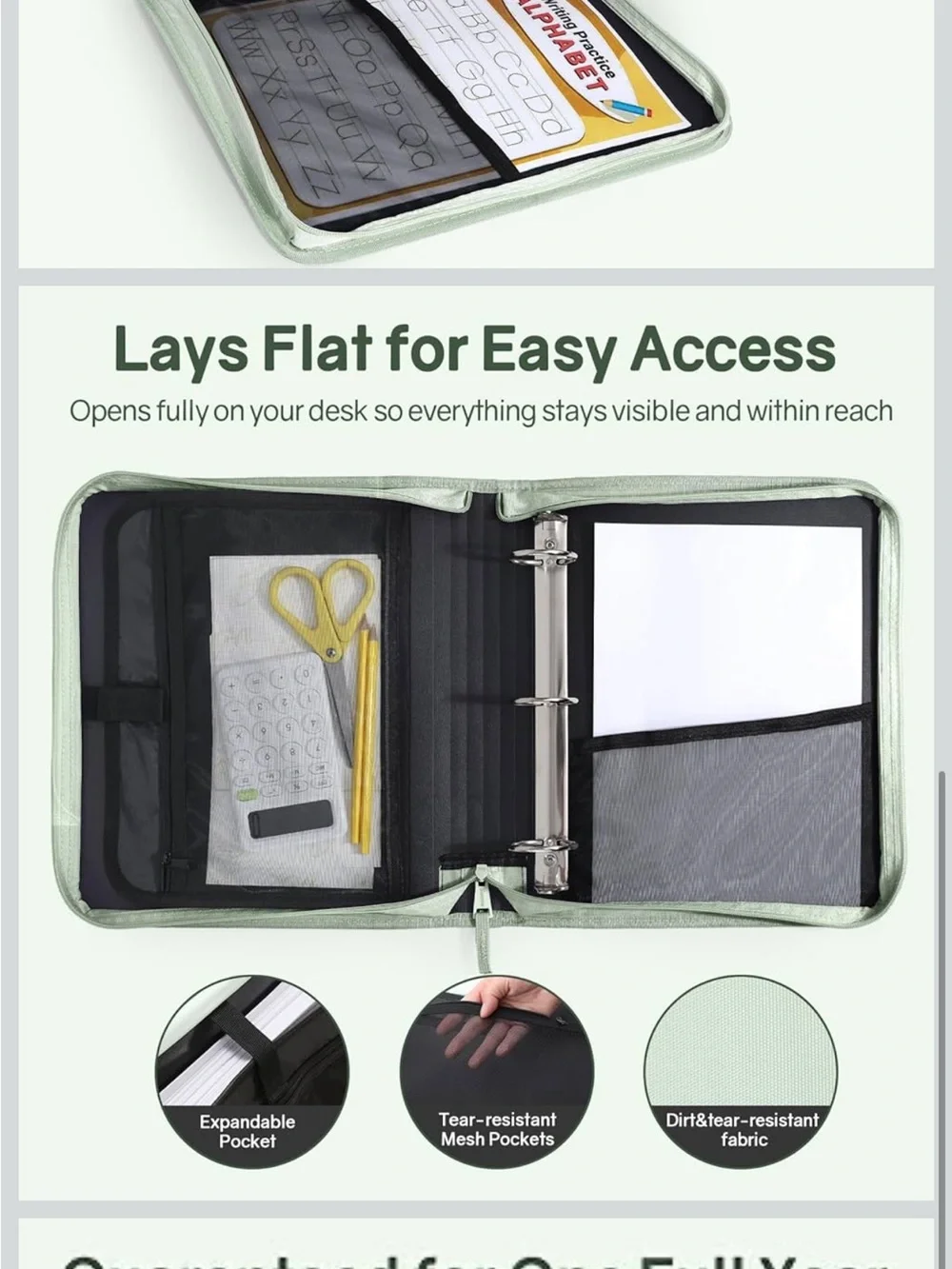Sunee zippered binder