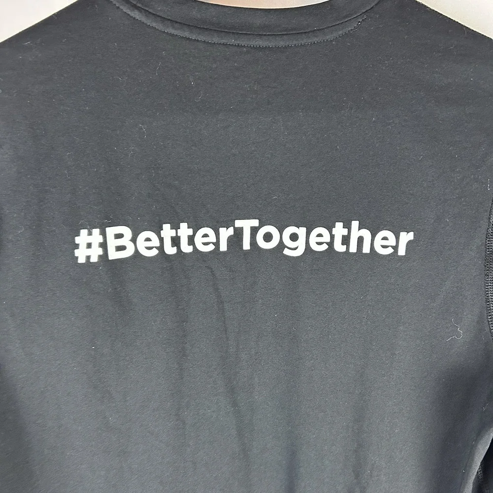 Kansas Jayhawks Shirt Adidas OneTeam BetterTogether Black Short Sleeve Men Small
