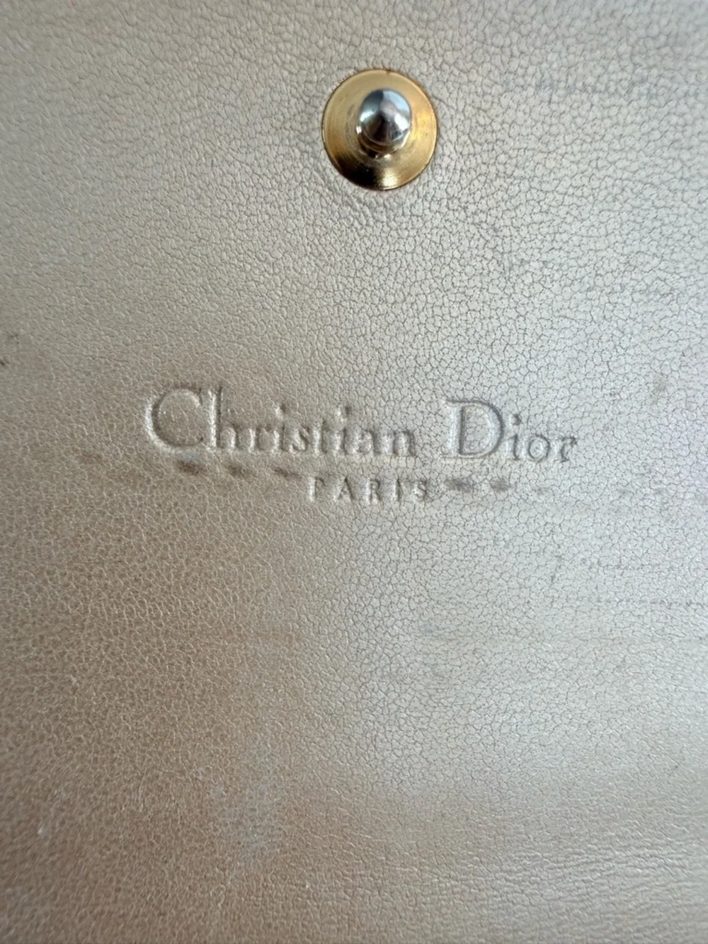 Dior Metallic Embossed Continental Wallet - Gold