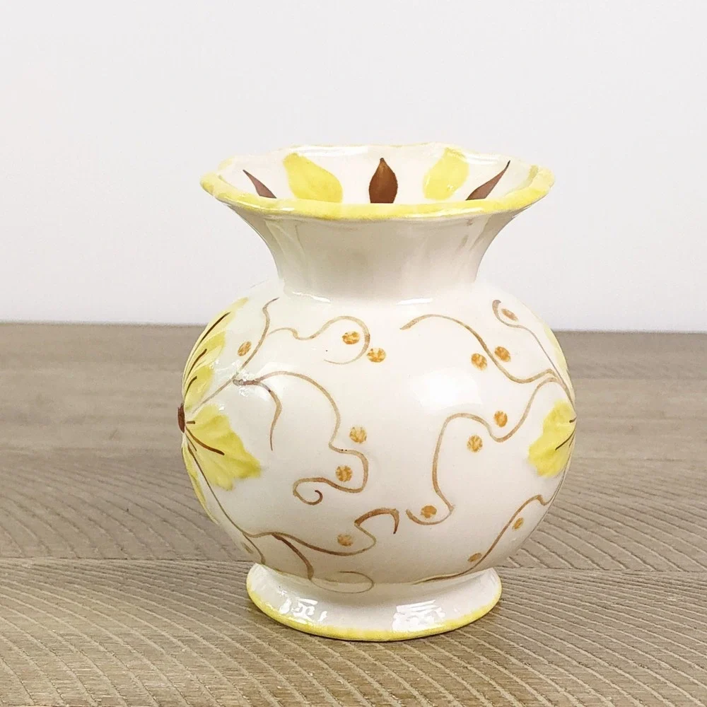 Blue Ridge Southern Potteries Vase Floral Signed