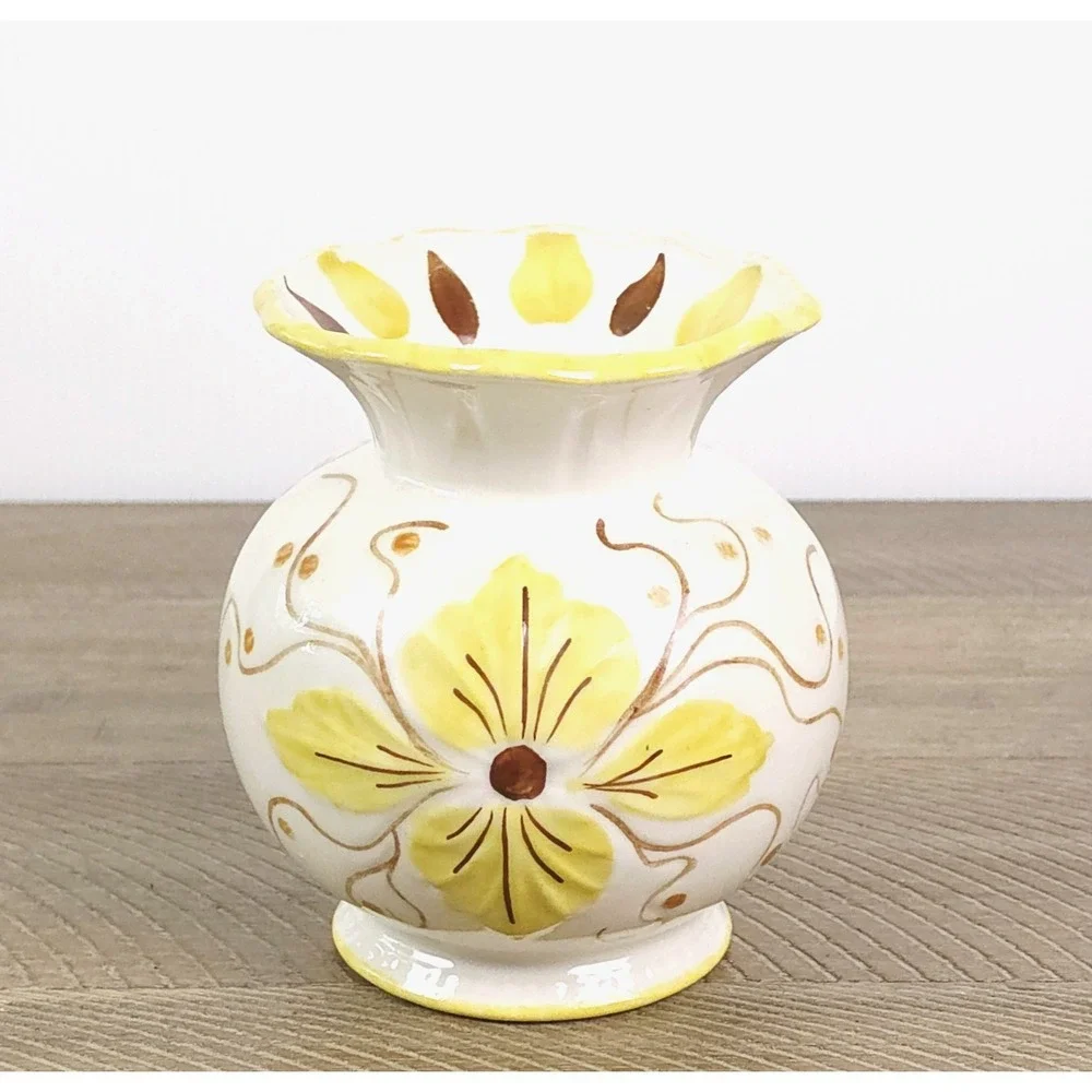 Blue Ridge Southern Potteries Vase Floral Signed