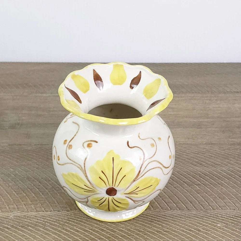 Blue Ridge Southern Potteries Vase Floral Signed