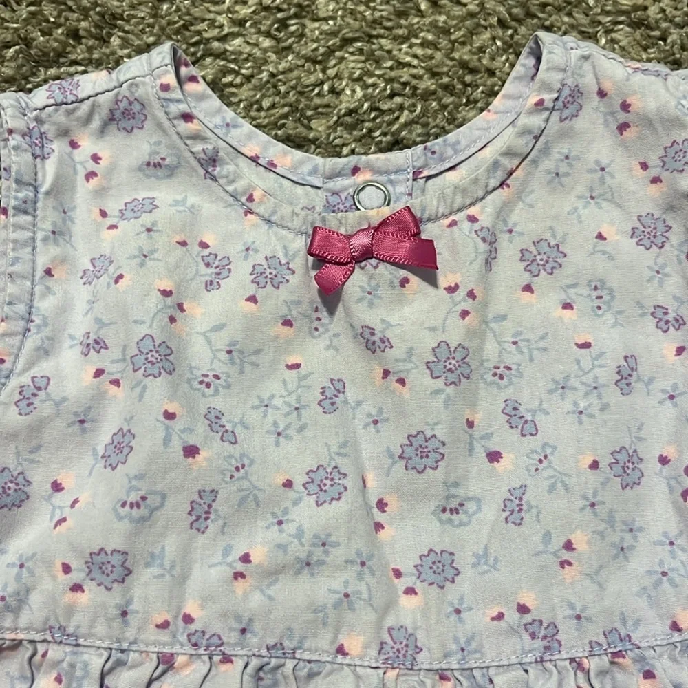 Vintage Gymboree‎ Pink and White Floral Sleeveless Dress 6-12M