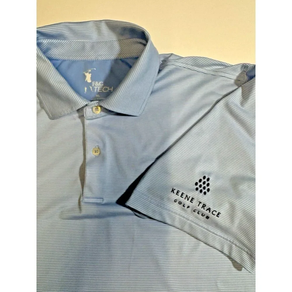 FG Tech American Flag Polo Shirt‎ Golf Striped Made In USA Men's Extra Large