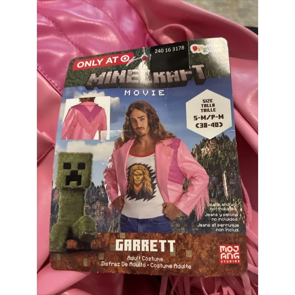 Garret Garrison Minecraft Movie Halloween Costume pink JACKET Adult S/M 38-40‎