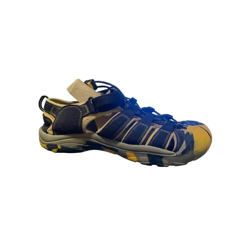 Keen‎ Mens Water Sandals Shoes Straps Closed Toe Yellow Black Outdoor Footwear