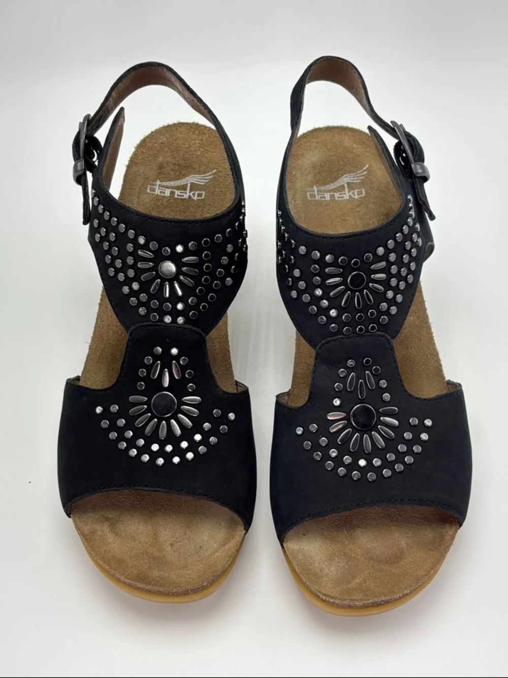 Dansko Deandra Black‎ Studded Sandals - EU39/US 8.5-9