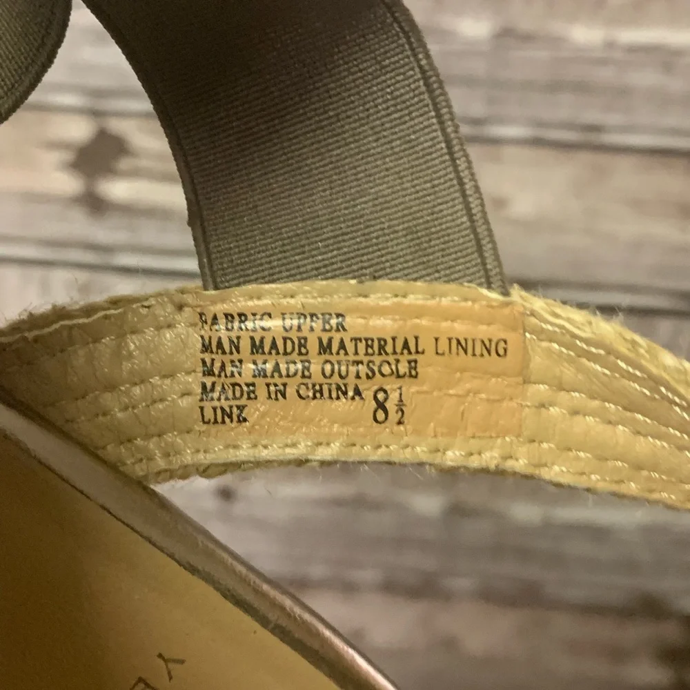 Yellow Box Silver Espadrille Wedge Sandals‎