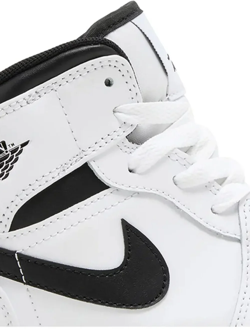 Nike‎ Air Jordan 1 Mid GS 'White Black' DQ8423-132 Size US 6.5Y