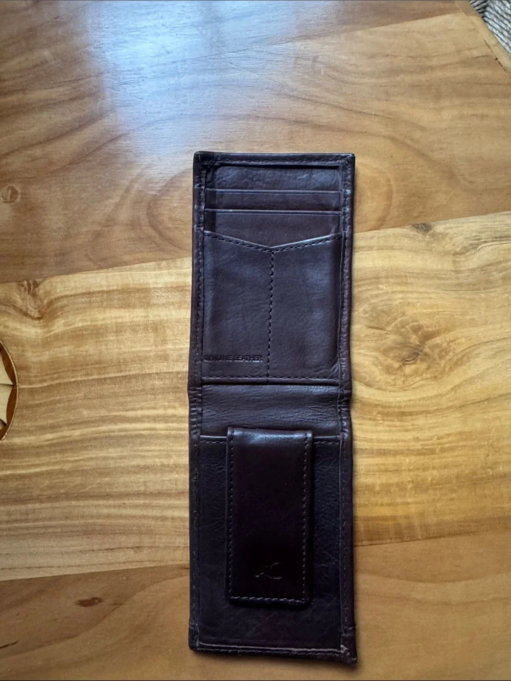 Eddie Bauer Dark Brown Leather Slim Card Holder