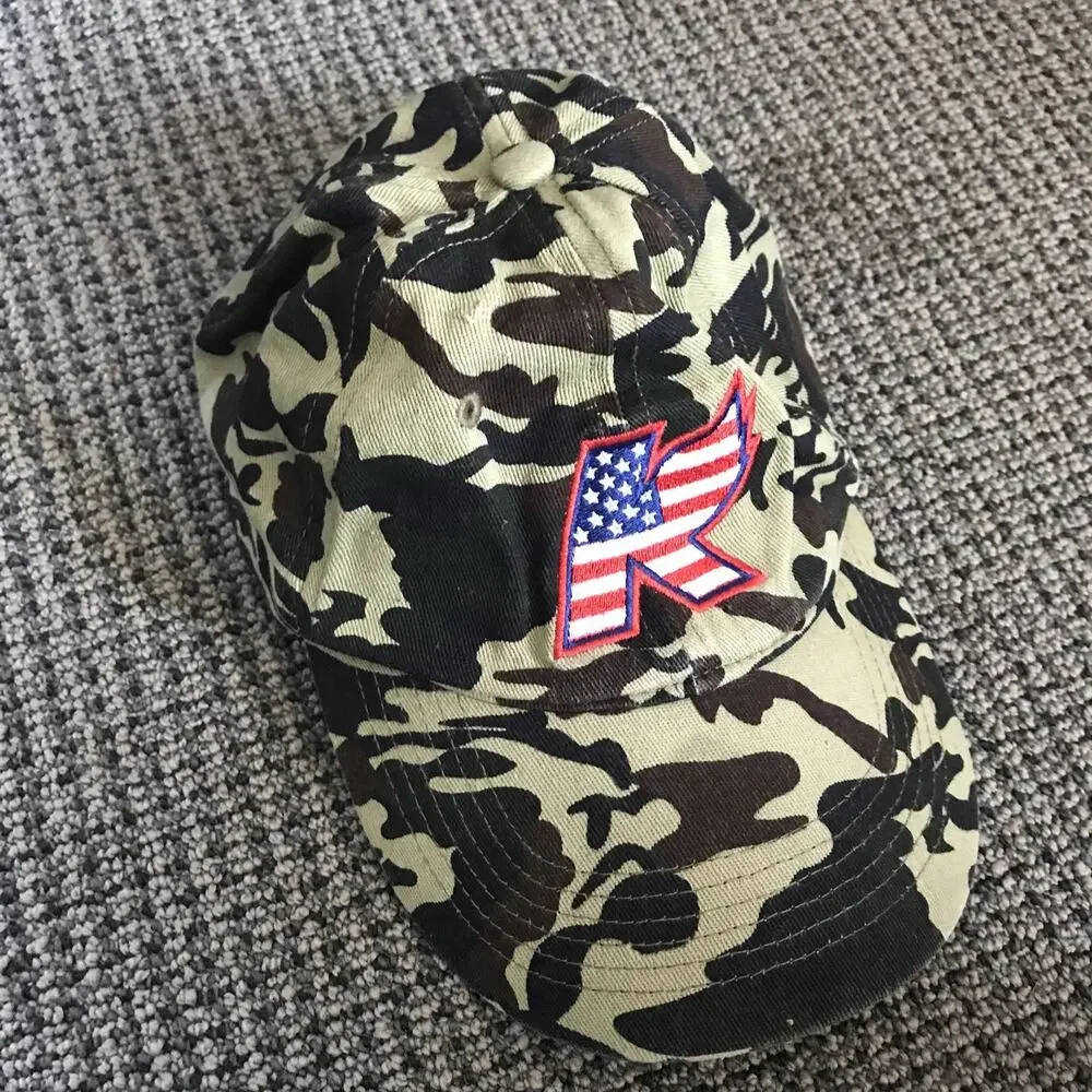 Kalamazoo Wings Hockey Adjustable‎ Patriot Camouflage Hat By BigX