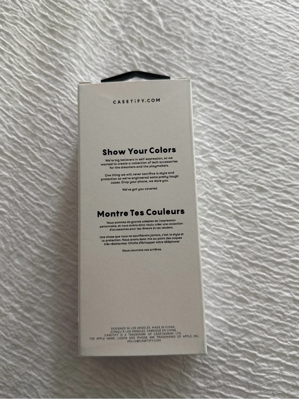 Casetify branded packaging