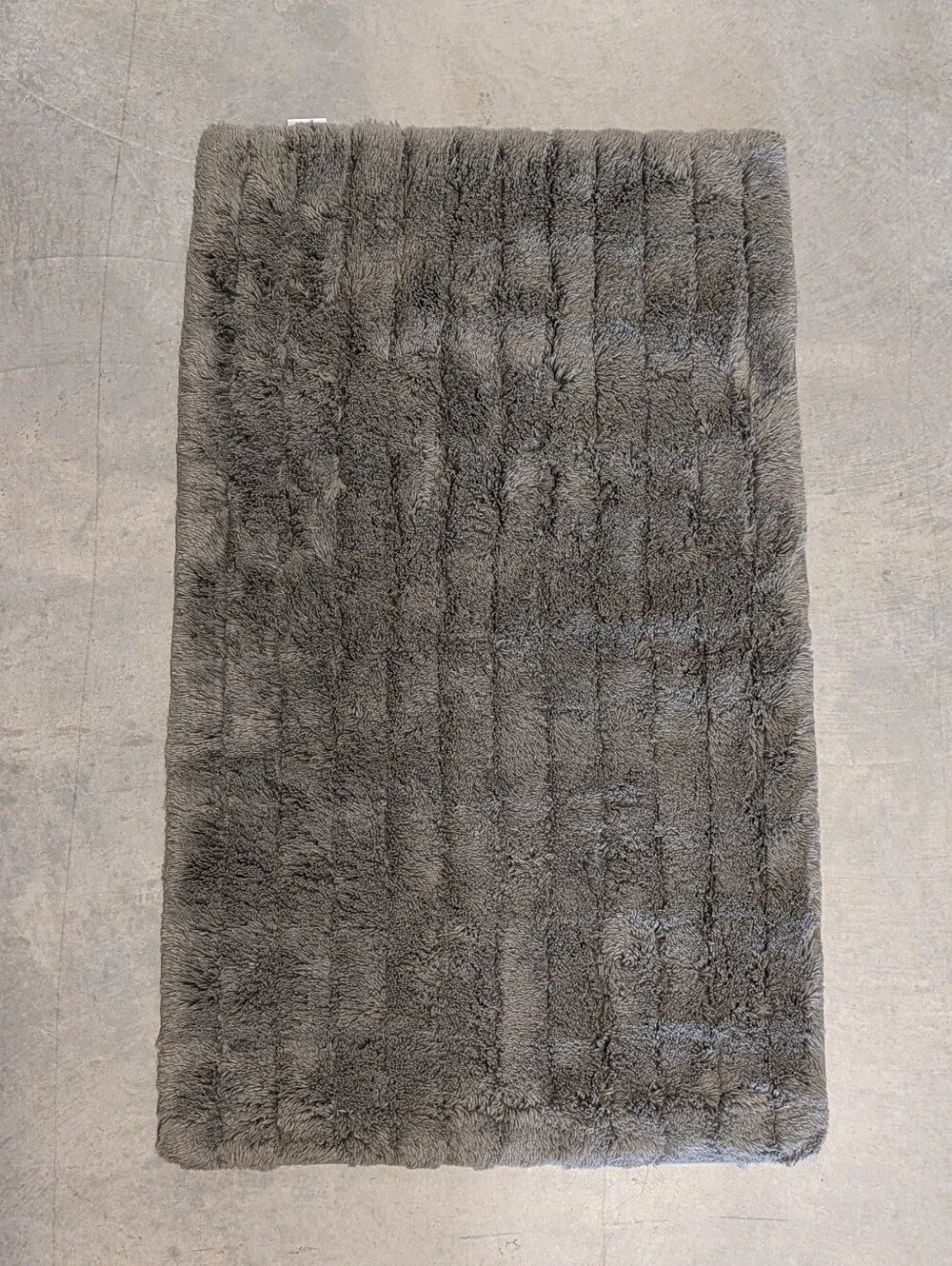 RH RESTORATION HARDWARE ribbed cotton bath math graphite