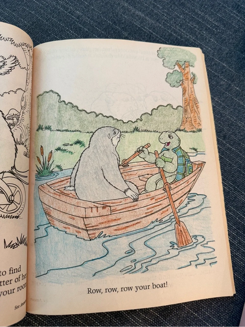 Vintage Franklin & Friends Giant Coloring Activity Book 2000 Turtle