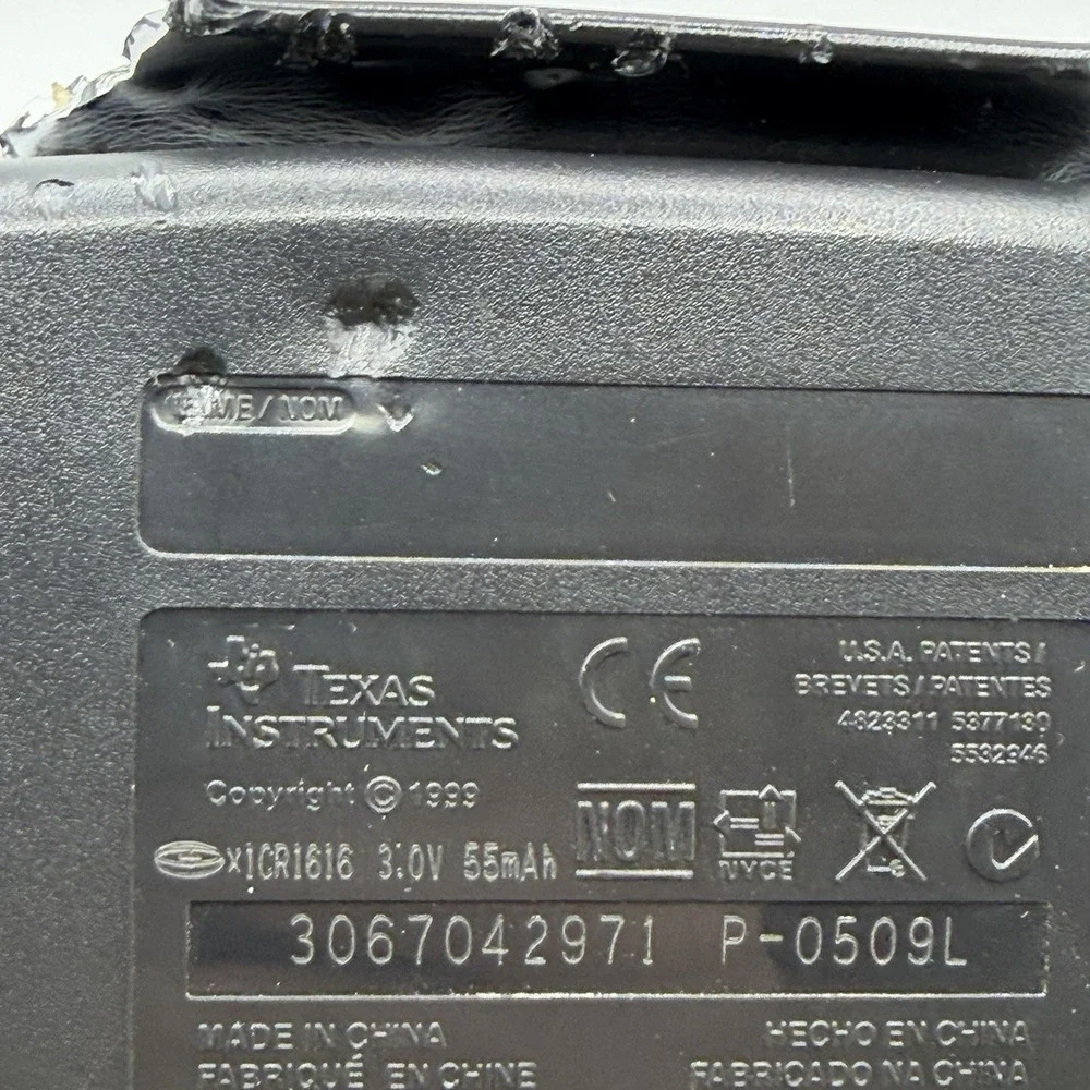 Texas Instruments cover chewed