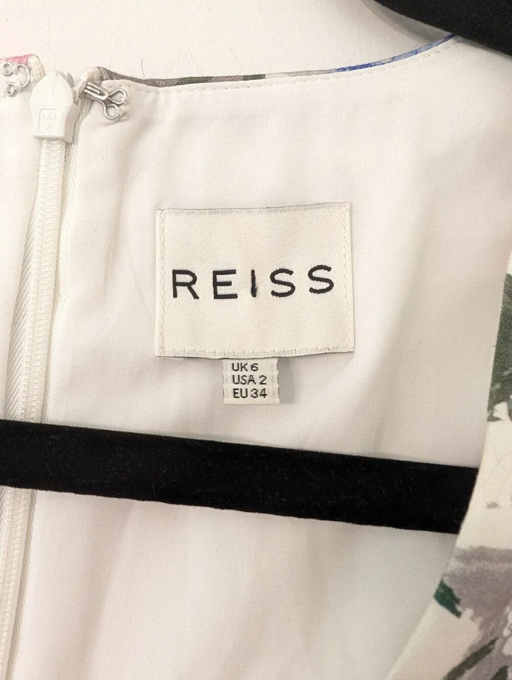REISS Floral Calin Spring Summer Floral Fit and Flare Dress Size 2