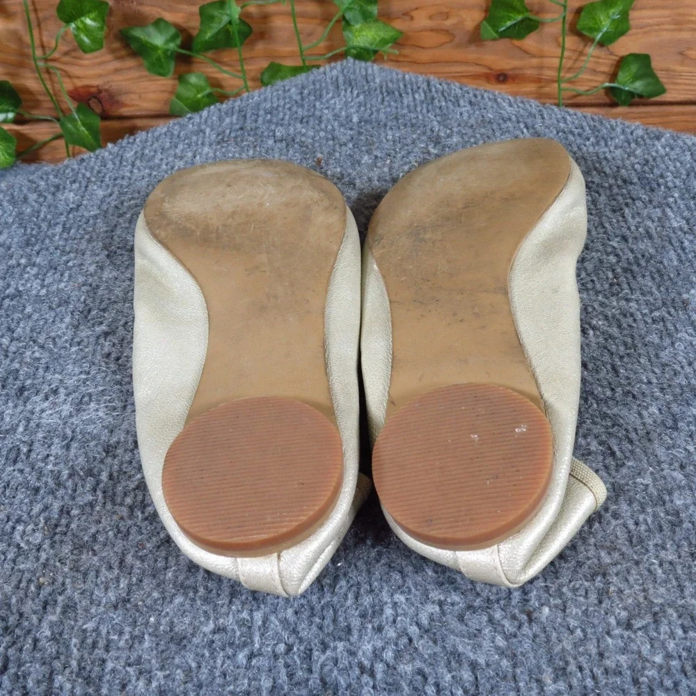 Ruby‎ & Bloom Girls Ballet Flat Shoes Size 3 Special Occasion Champagne Metallic