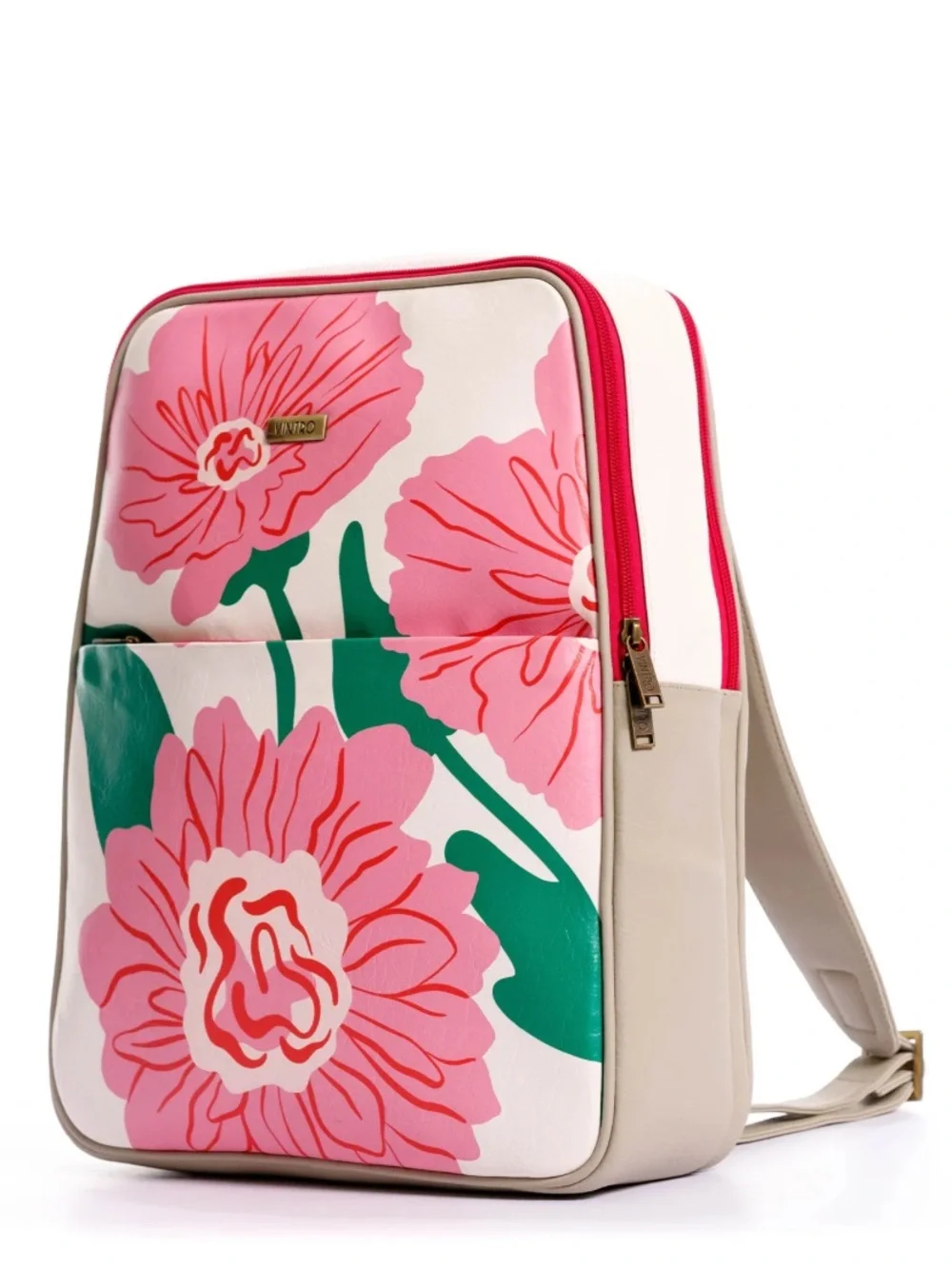 Vintro. Pink Floral Laptop Bag